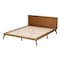 Baxton Studio Wheatley Mid-Century Modern Walnut Brown Finished Wood King Size Platform Bed 235-13245-ZORO - alternate 3